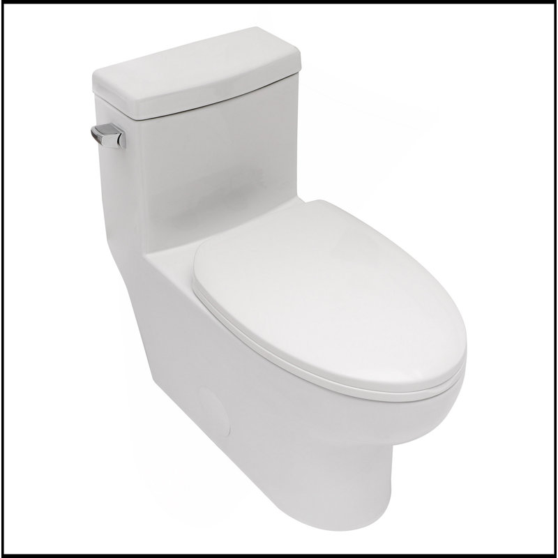 Modern Ceramic One Piece Toilet,Single Flush With Soft Clsoing Seat