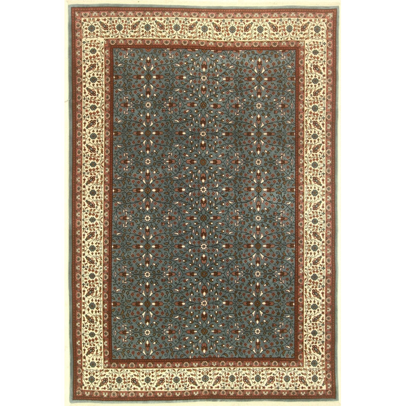 Hand Knotted Oriental Area Rug in Blue