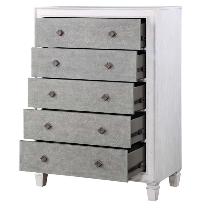 Friedlander Wooden Chest with 6 Storage Drawers