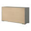 Commode 6 tiroirs gris ultrabrillant