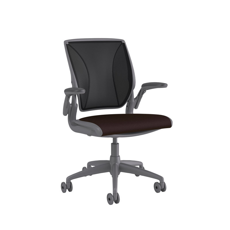Diffrient World Wool Task Chair, Corde/Dark Brown, Catena/Black, Gray