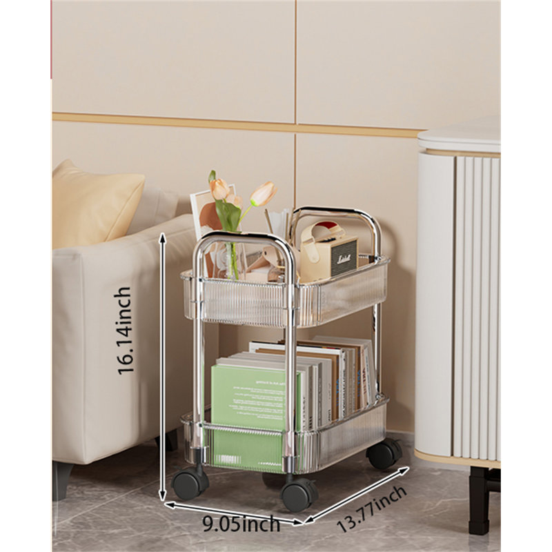 Alyan 16.14'' H x 13.77'' W Book Cart