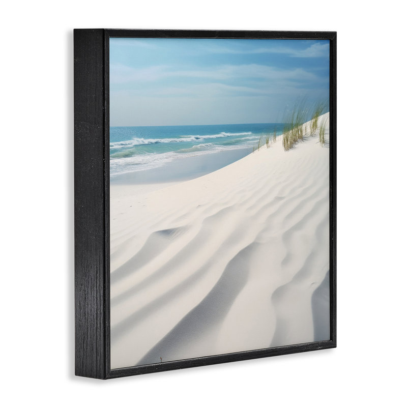 «Seabreeze Windy Dunes», art de la giclée encadrée par Lazar Studio, Giclée encadrée noir minuit, H 24 po x l 24 po