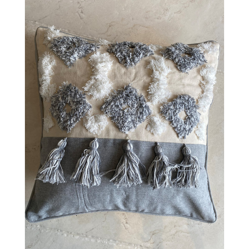 Geometric Cotton Blend Pillow Cover