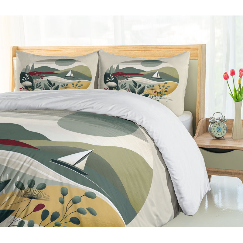 Nautical Duvet Cover, Queen Duvet Cover + 2 Standard Shams