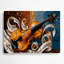 «Music Violin», art mural en métal noir-1215343968