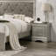 Mobilier de chambre à coucher à 1 tiroir de style moderne glam à deux tiroirs en bois massif avec texture de crocodile touffeté au diamant-243901943