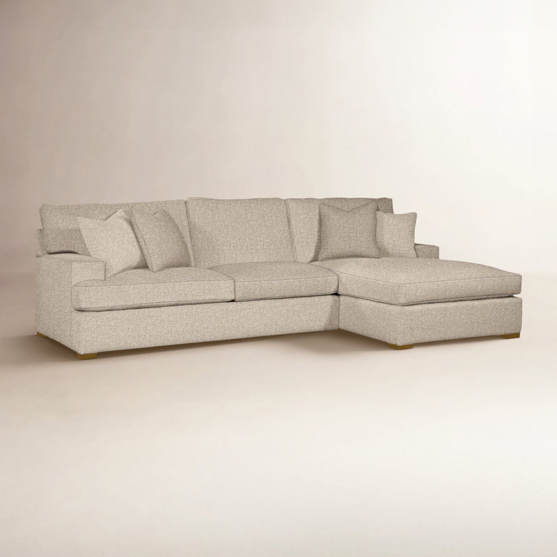 Cambria Chaise Sectional, Brown Geometric, 0456-33, Havana Finish