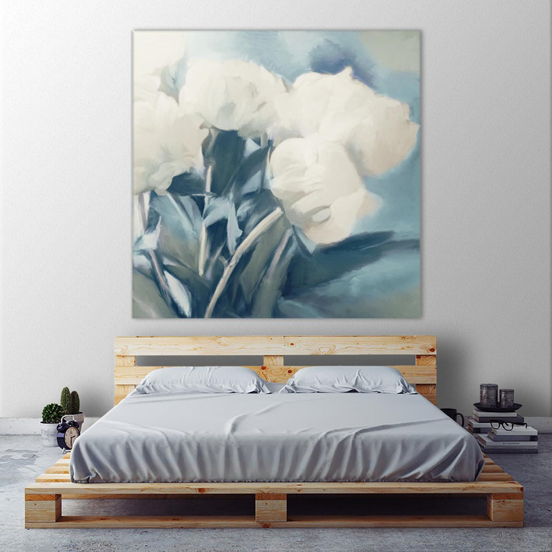" White Roses I ", 54" H x 54" W x 1.5" D