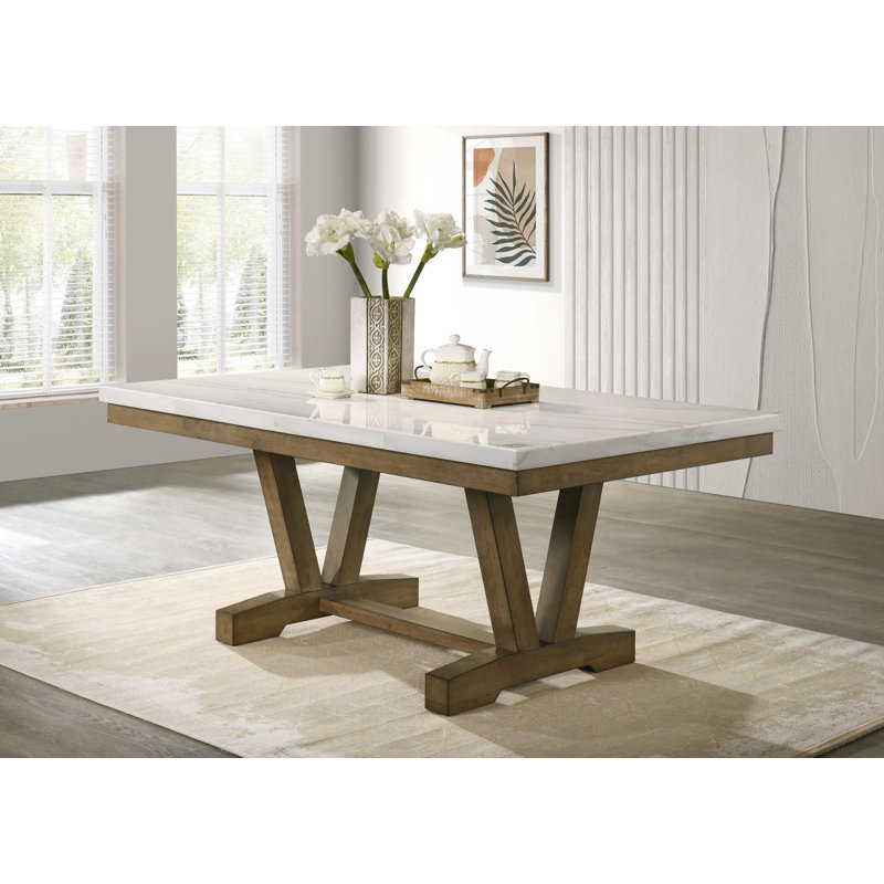 with Solid Wood Base Dining Table
