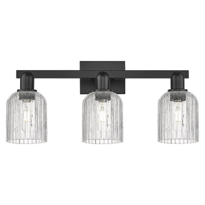 Downtown Urban - Voile de mariée - Luminaire de salle de bain 3 lumières 24 po - Abat-jour tourbillon déco