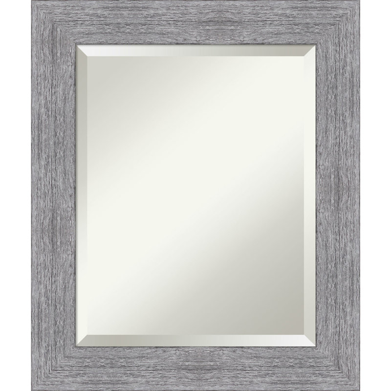 Miroir mural de salle de bain Roulston, Gris, 25 po x 21 po
