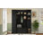 ON-TREND Farmhouse Elegant Hall Tree With 4 Side Cabinets-1420025811