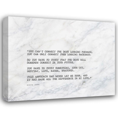 Trinx ArtsyQuotes Gallery Wrapped Canvas Art Titled: Steve Jobs Quote: Connect the Dots