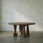 Hybrid Round Walnut Wood Dining Table