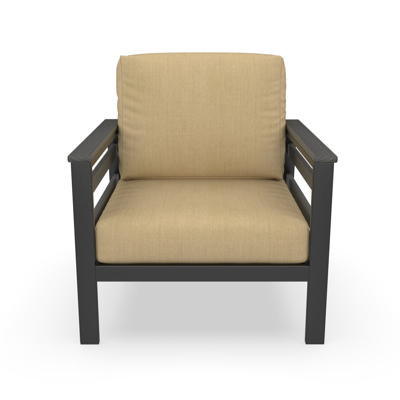 Townsend Patio Chair with Sunbrella® Cushions, Gray, Sunbrella Cavnas Heather Beige