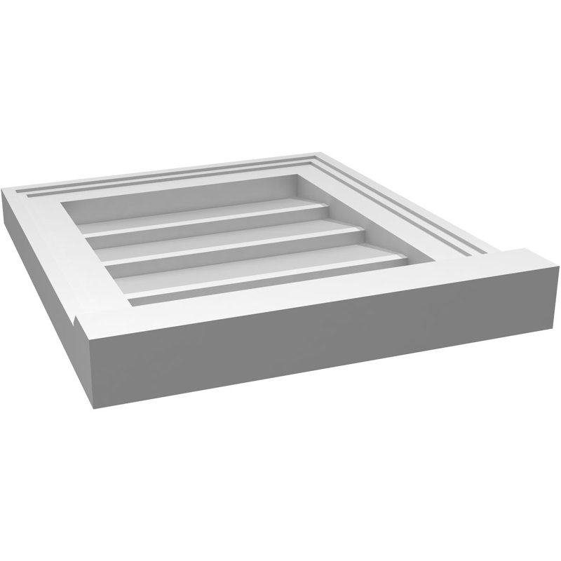 Cadre de seuil Brickmould, brun clair apprêté, H 16 po x l 14 po x P 2 po