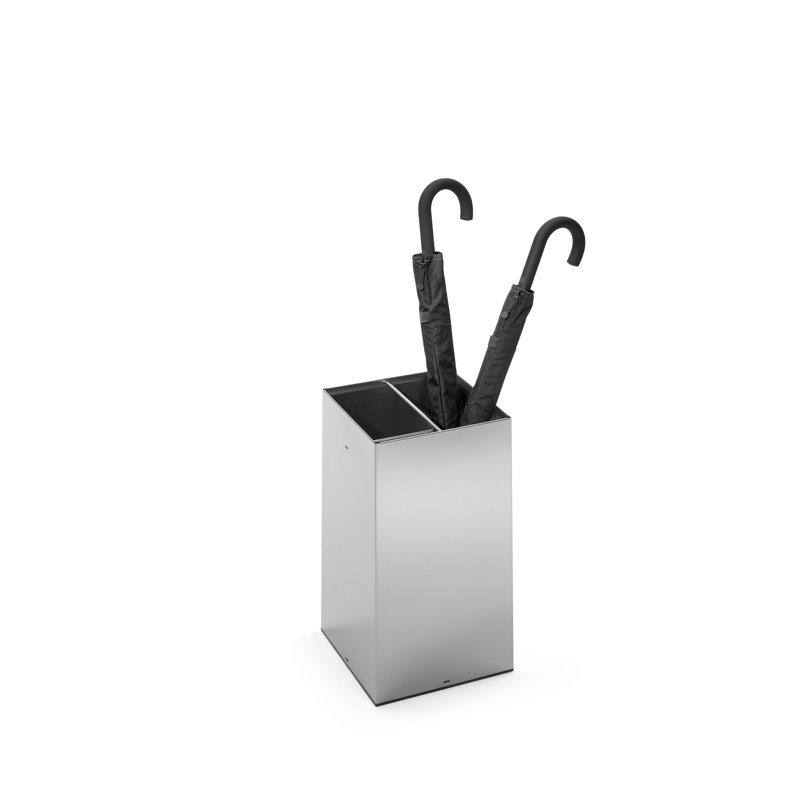 Riga Metal Freestanding Umbrella Stand, Stainless Steel