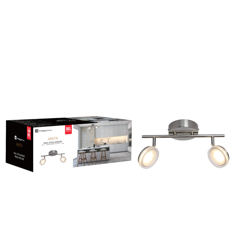 Anita 14.56'' 2 -Light Fixed Track Track Kit with Dimmable and Adjustable Head