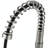Commercial Pull Down Kitchen Faucet With 4-function Sprayer, Single Handle Spring Sink Faucet In Brushed Nickel (deck Plate Included)