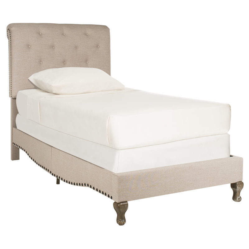Bazeley Panel Bed by Harriet Bee, Taupe, Twin
