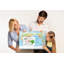 Wall Mounted cork board with print home decor message pin boards decorative bulletin board ideas Pacific view map