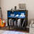 Mathea Record Player Stand with Open Storage with LED Light up to 300 Albums-785468876