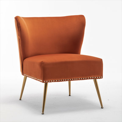 Keertan Velvet Slipper Chair