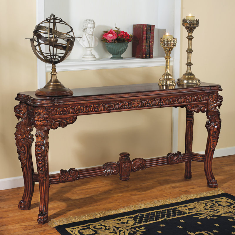 Lord Raffles 57.5 " W Solid Wood Top Console Table