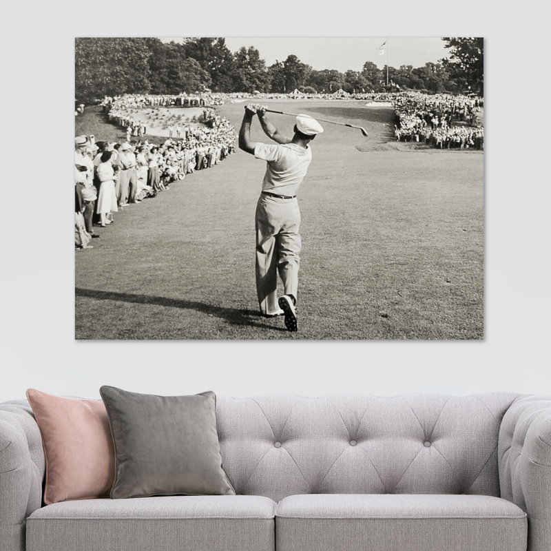 Ben Hogan Famous Iconic Golf Shot - Wrapped Canvas Print, 30.5cm H x 40.6cm W x 3.8cm D