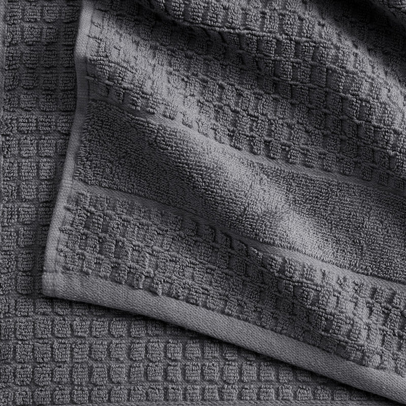 Ensemble de serviettes 6 pièces 100% coton Aneko, Gris foncé