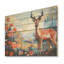 Cerf rouge et bleu en forêt - animal cerf sur bois-156722492