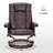 Padang Sidempuan Swivel Recliner, Multi-Position Leisure Chair with Ottoman and Adjustable Back, Faux Leather-1007997607