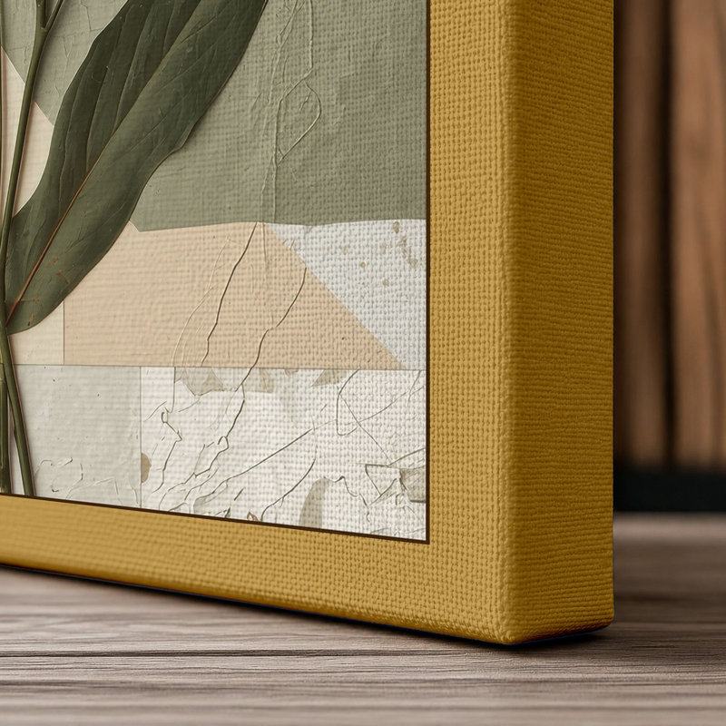 Carnation Study Botanical - Wrapped Canvas, 18x12 - 45.7 x 30.5 cm, Ochre Border