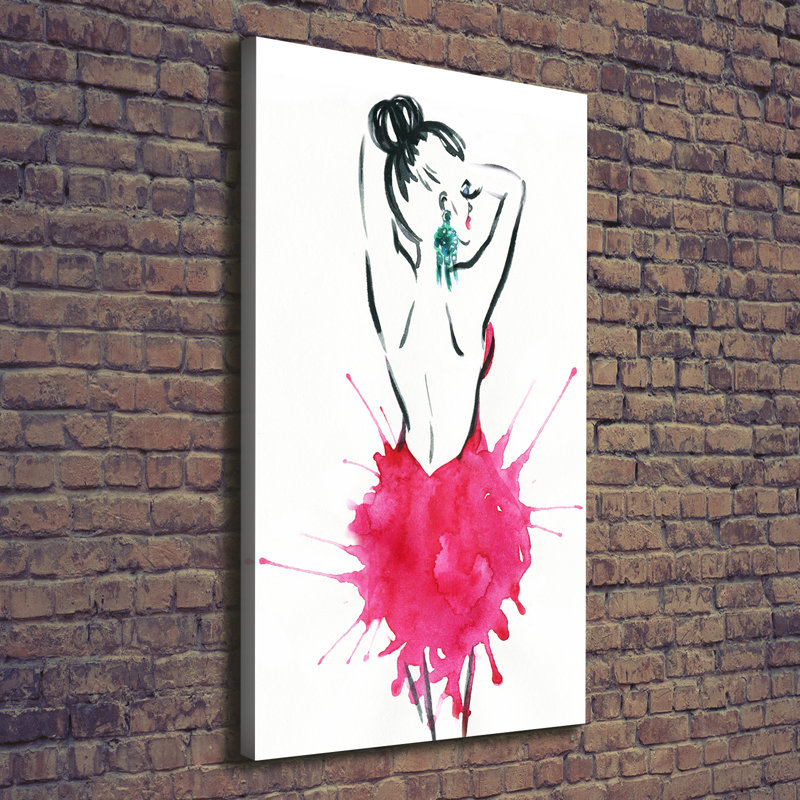 Fashion Illustration - Wrapped Canvas Print