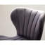 Siège contemporain pivotant et rembourré gris avec rembourrage confortable, ligne verticale, repose-pieds à l'apparence de 2 - revêtement doux, réglable en hauteur, rotation à 360 °, pour-1564567026