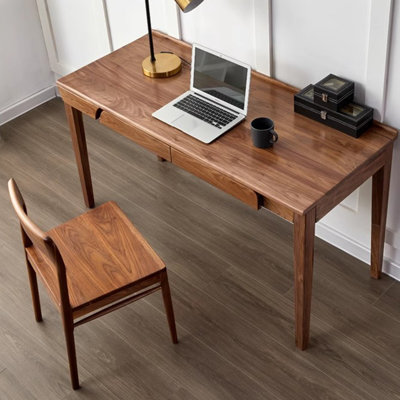Ensemble de bureau d'écriture rectangulaire et chaise