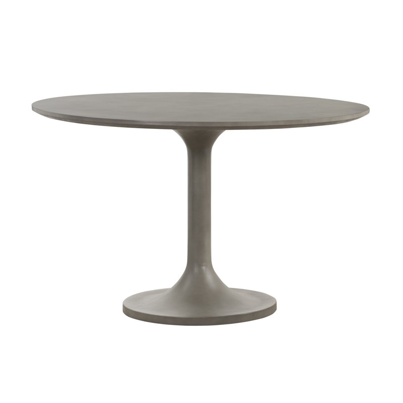 Table de salle à manger à piédestal en béton Bethlyn