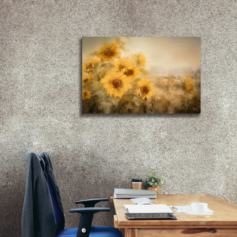 Toile rouge «Red Sun» par Ashley Bradley