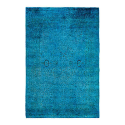 Issie One-of-a-Kind 4' 3" x 6' 3" Hand Knotted Area Rug