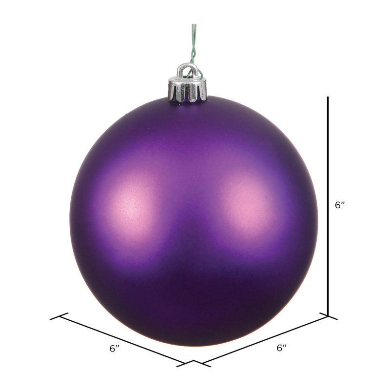 Ornement boule à boule percée uv sequin, Prune