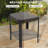 Steel Patio Side Table, Outdoor Square End Table Coffee Table