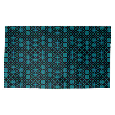 Tapis noir/turquoise Avicia