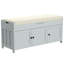 Banc de hall d'entrée 43,5 "avec rangement pour chaussures et coussin cachés-963611087