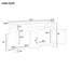 Buffet 55,1 "en bois de pin avec rangement à 3 portes
