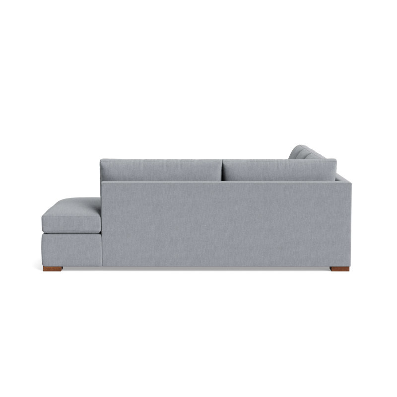 Lucca Corner Sectional, Performance Weave - Zinc, Right Hand Facing