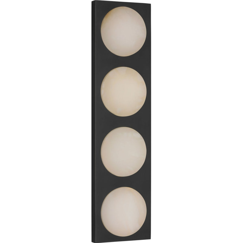 Dichotomy Sconce with Alabaster, 18" H x 4.5" W x 0.75" D, Bronze, 4 Lights