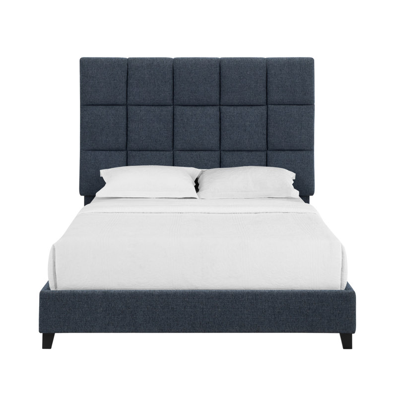 Lit tapissier Blue Denim Squares