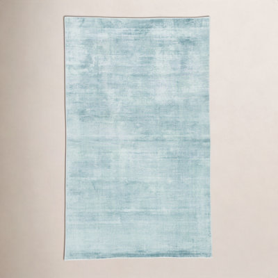 Owens Hand-Loomed Aqua Blue Area Rug
