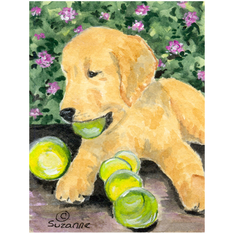 Drapeau de jardin 2 côtés golden retriever